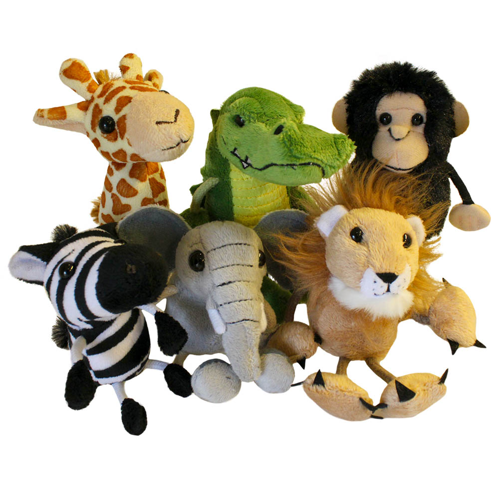 African Animals Set of 6 - Finger Puppets