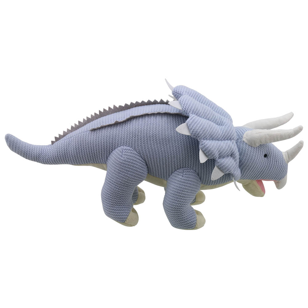 Triceratops (Blue) - Large - Wilberry Knitted