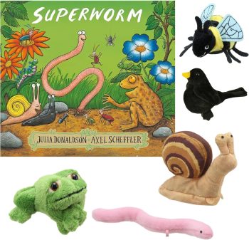 Superworm Book and Finger Puppet Set