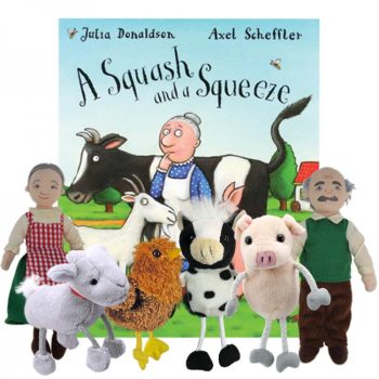 A Squash And a Squeeze book with puppets
