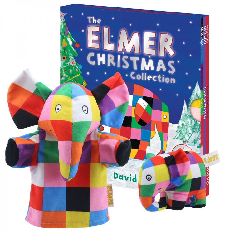 The Elmer Christmas Collection and My First Elmer Puppet and Elmer Finger Puppet