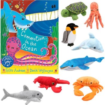 Commotion in the Ocean Book and Puppet Set